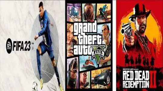 Fıfa 23 +Gta v +Rdr 2 Xbox One Series X|S