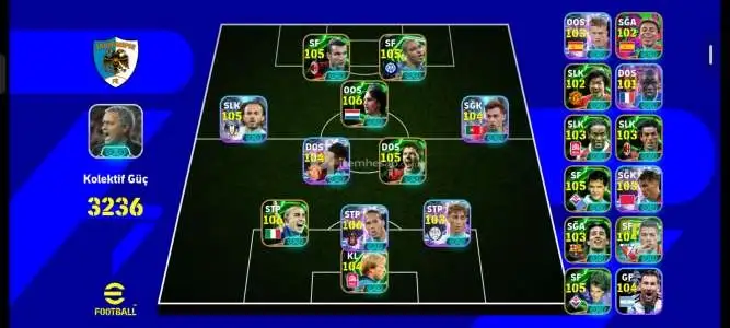 Pes hesabı satılık 105 Shevchenko adriano cruyff