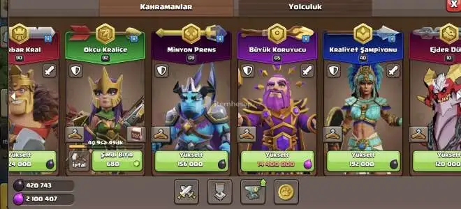 clas of clans altın bilet parasına
