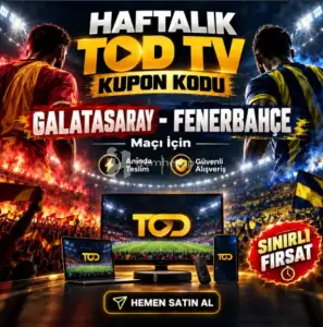 Fenerbahçe vs Galatasaray Maçını Tod Farkıyla İzleyin. Web - Cep - Smart Tv - Android TV İstediğiniz Platformdan İzle.